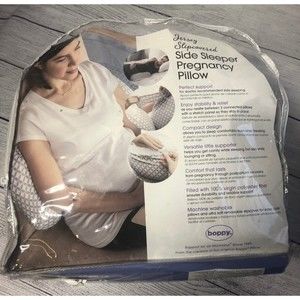 Boppy Pregnancy Pillow Grey Jersey Slipcovered